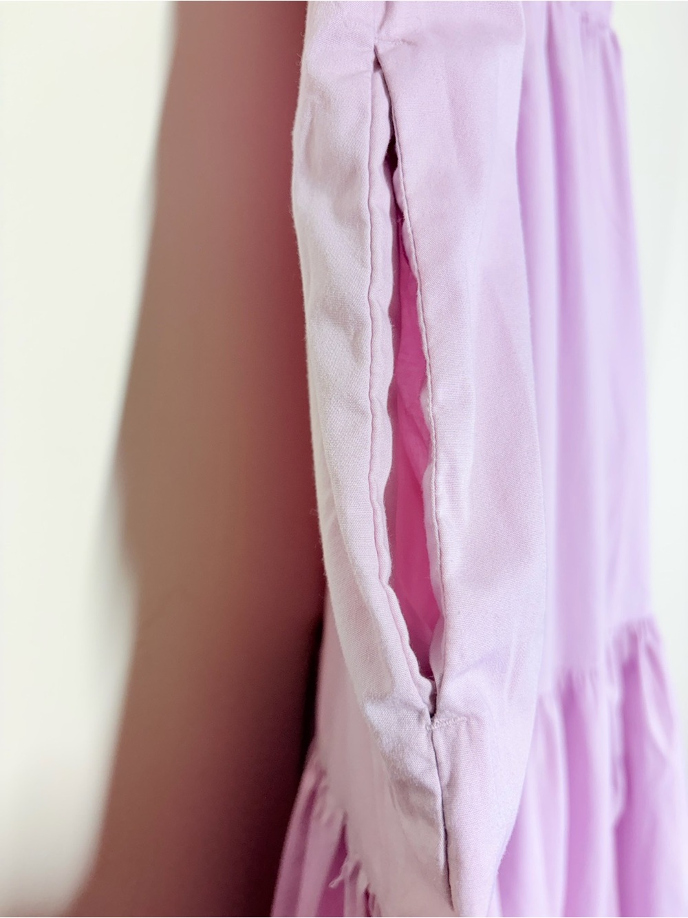 Abercrombie & Fitch Lavender Smocked Tiered Maxi Dress Cottagecore - Picture 4 of 6